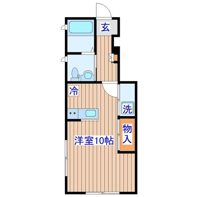 イルドラシテI(ワンルーム/1階)の間取り写真