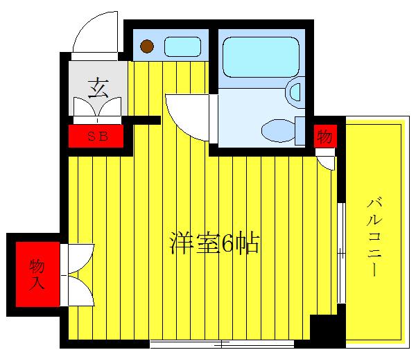 メゾンタカクラ(ワンルーム/3階)の間取り写真
