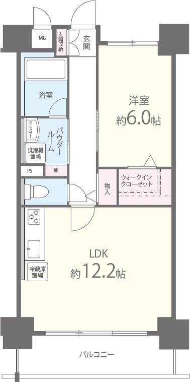 メゾンドパニール(1LDK/3階)の間取り写真
