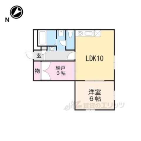 レオパレスヴィヴェール(2DK/1階)の間取り写真