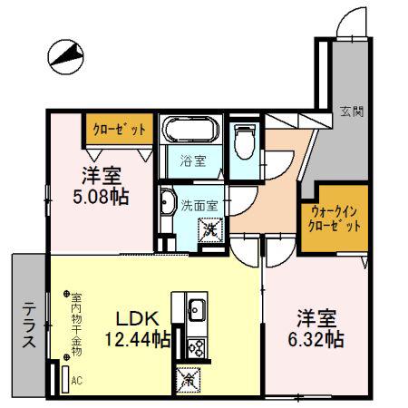 AXAS 7(2LDK/1階)の間取り写真