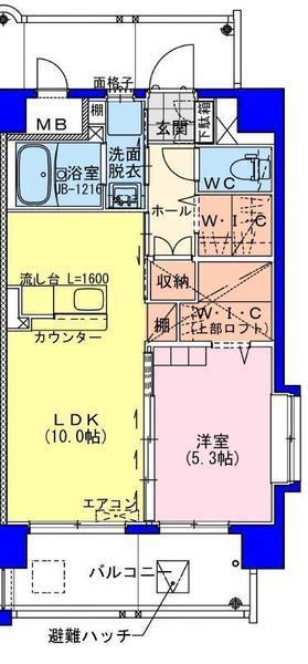 アンジェラ(1LDK/3階)の間取り写真