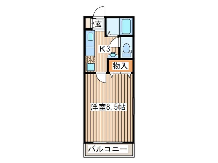 コンフォート・ユー(1K/1階)の間取り写真