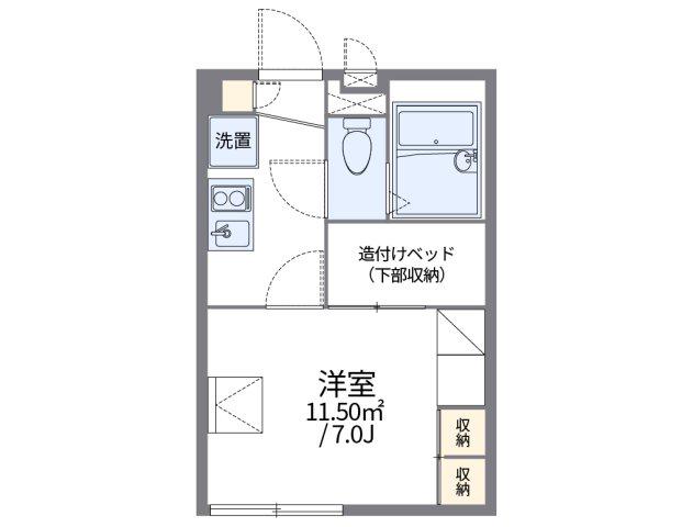 レオパレスサニーコート石垣II(1K/2階)の間取り写真