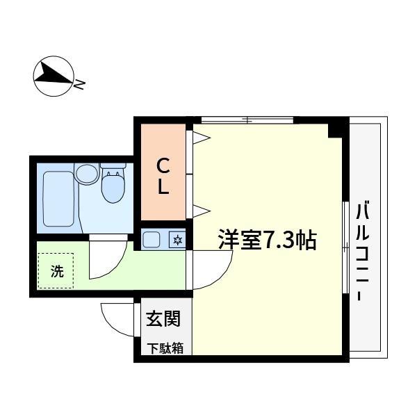 ピオオクト(1K/3階)の間取り写真