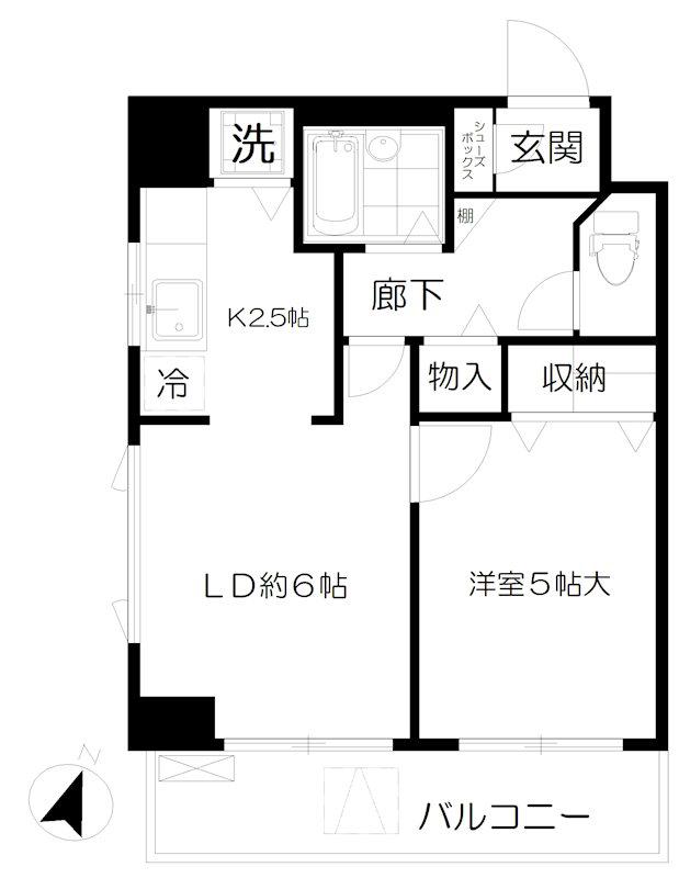 ブルーメゾン吉祥寺(1LDK/2階)の間取り写真