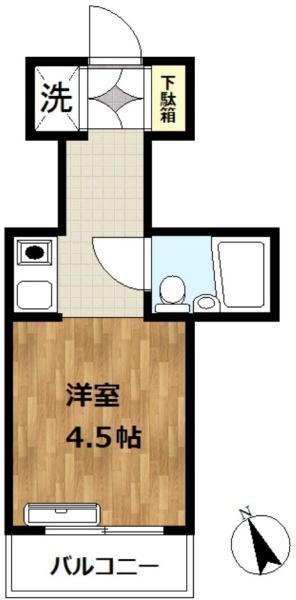 トップ川崎第3(ワンルーム/6階)の間取り写真
