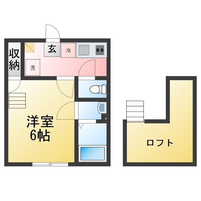 クレッシェレ小机(1K/2階)の間取り写真
