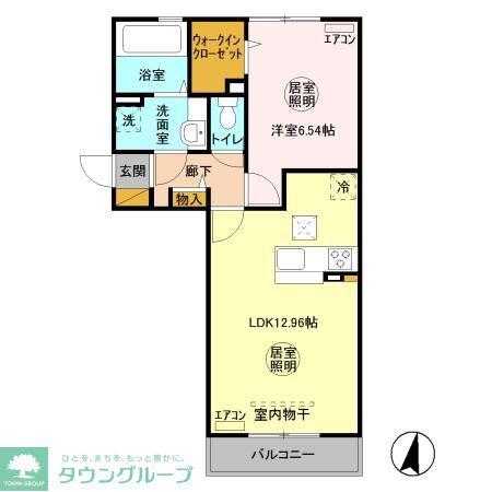 トモハルツ(1LDK/2階)の間取り写真