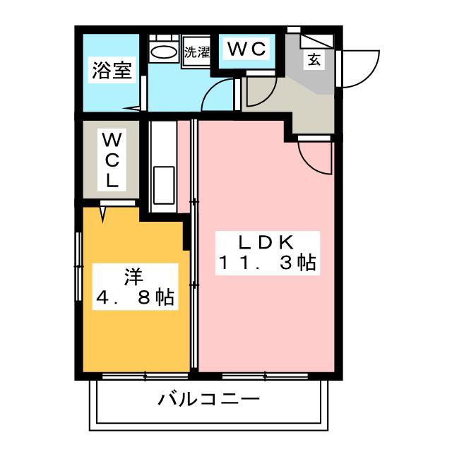 ステラ箱崎611(1LDK/1階)の間取り写真
