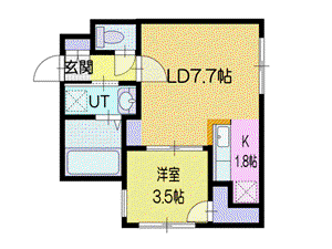 KENT COLLECTIONI(1LDK/3階)の間取り写真