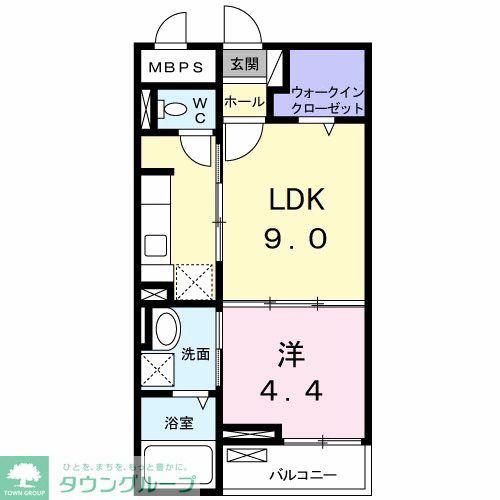 メゾンド・カノン(1LDK/1階)の間取り写真