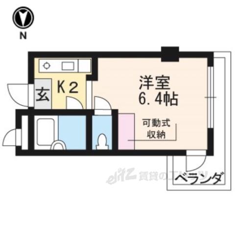 CITYVIRR戸田(1K/2階)の間取り写真