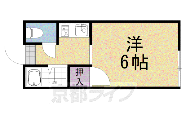 ハイツエバーグリーン(1K/2階)の間取り写真