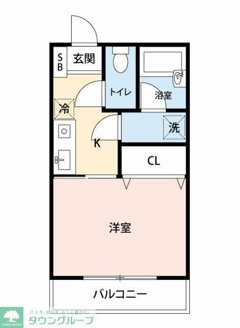ブロッサム・ガーデン A(1K/3階)の間取り写真
