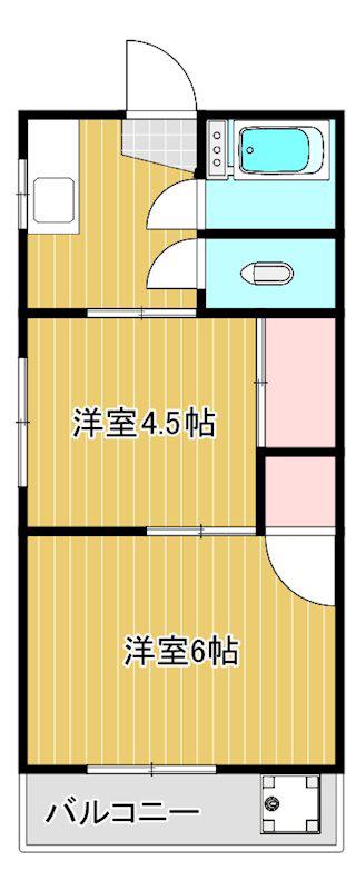 北浦和レジデンス(2K/1階)の間取り写真