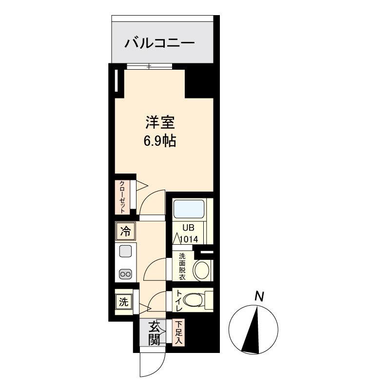 M-LUXE丸の内(1K/12階)の間取り写真