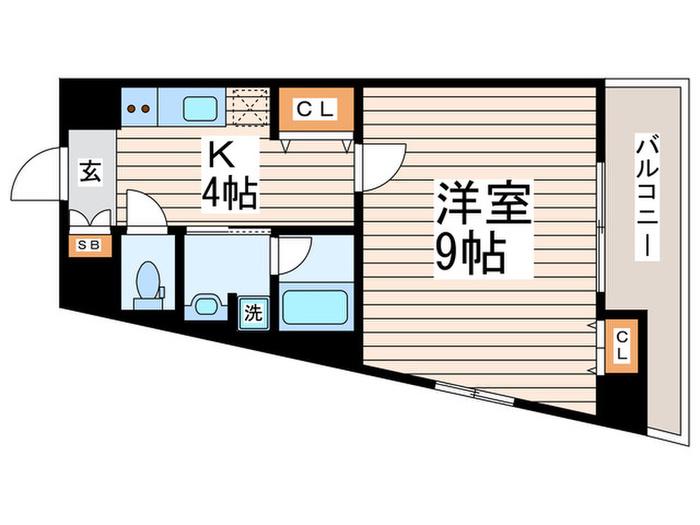 ヴェローナ小竹向原(1K/4階)の間取り写真