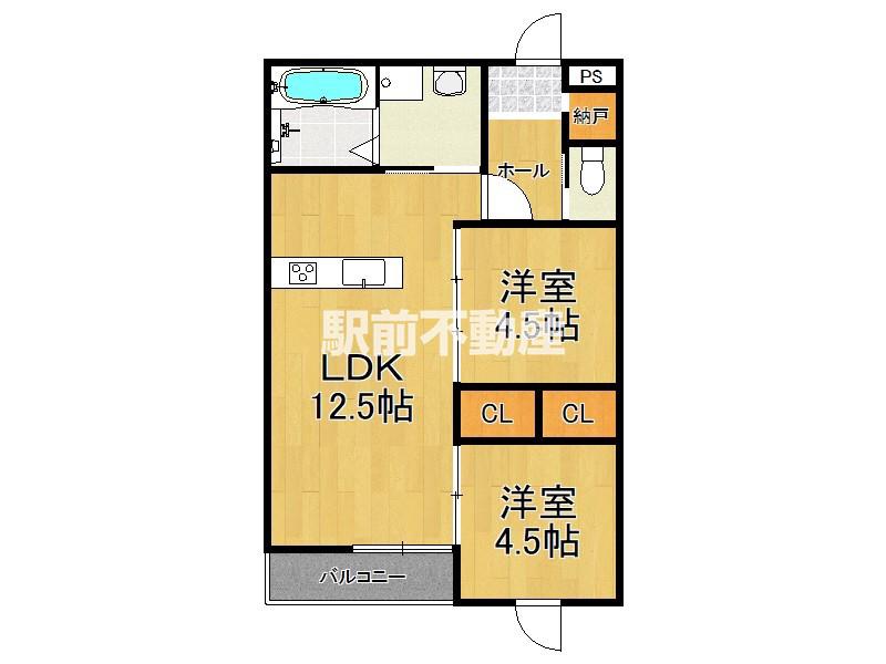 アリスト(2LDK/2階)の間取り写真