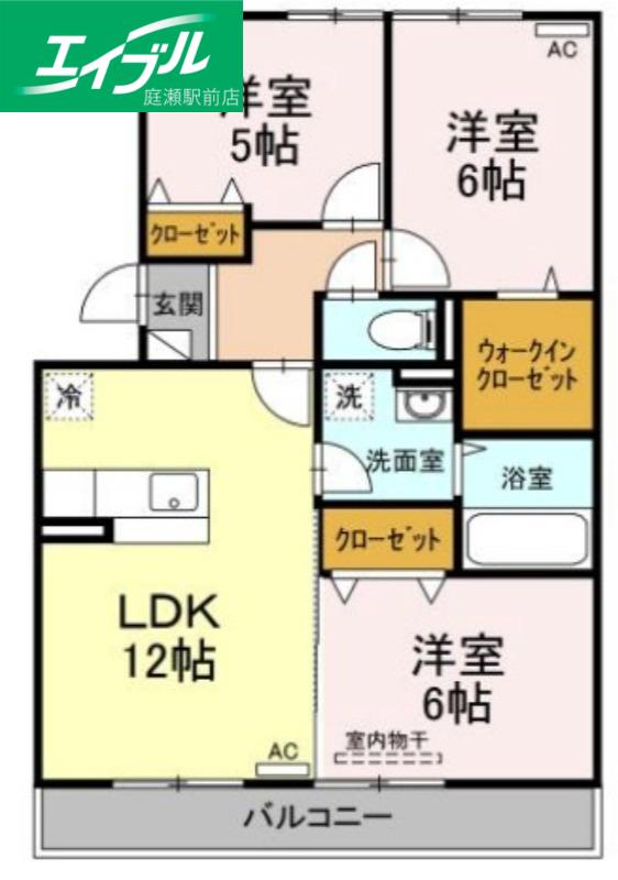 レジーナ(3LDK/3階)の間取り写真