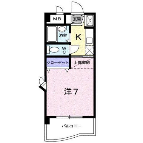 シャルマン外堀(1K/4階)の間取り写真