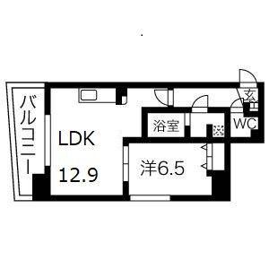 LA FACADE(1LDK/3階)の間取り写真