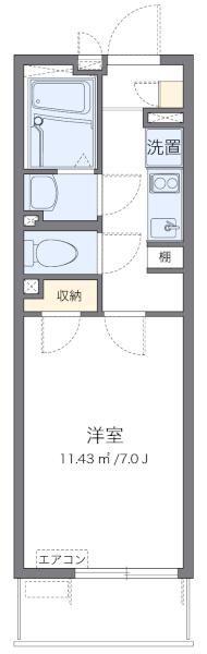 レオネクスト八木町(1K/3階)の間取り写真