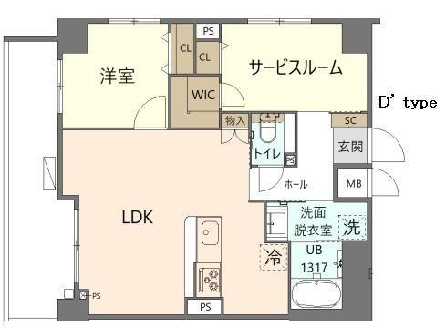 KOHA錦糸町(1SLDK/5階)の間取り写真