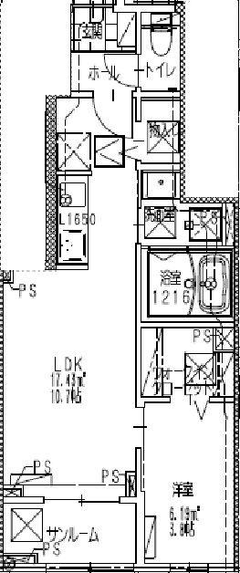 CASAN(1LDK/1階)の間取り写真