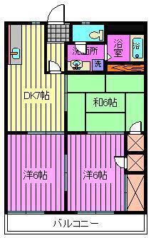 グランドメゾン矢島(3DK/3階)の間取り写真