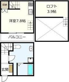 PORTMAISON(1K/1階)の間取り写真