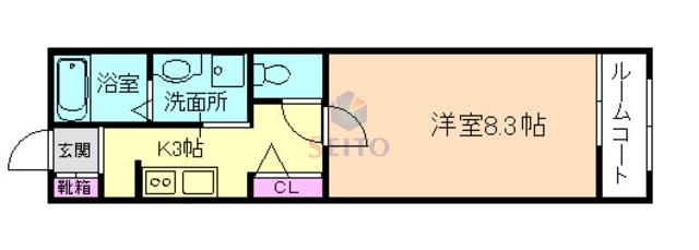 アンダンテ・トカリ(1K/1階)の間取り写真