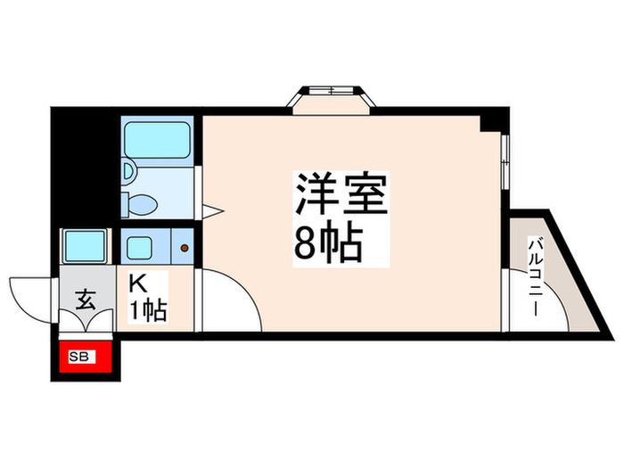 HOUSEKUL IR(1K/4階)の間取り写真