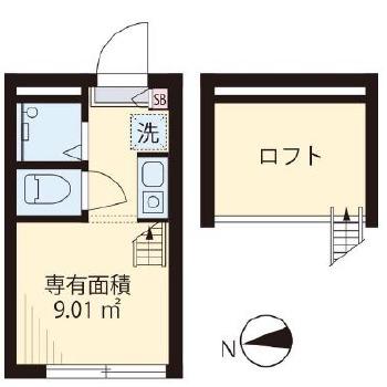 フィリップ東中野(ワンルーム/2階)の間取り写真