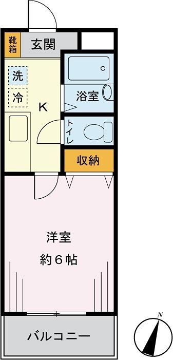 エレンシア(1K/2階)の間取り写真