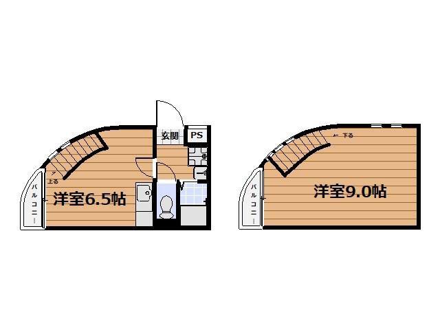 フロットハウジング(1LDK/2階)の間取り写真