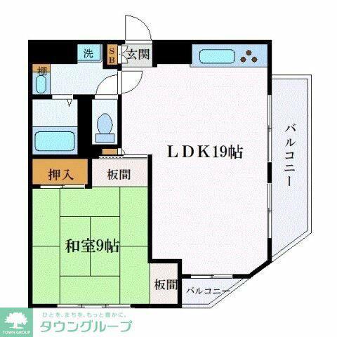 ISM石神井公園(1LDK/10階)の間取り写真