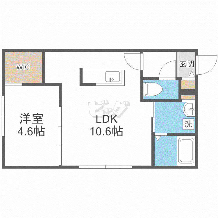 NEXT HILLS(1LDK/4階)の間取り写真