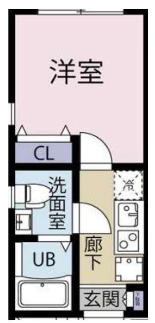WINDS蒲田(1K/4階)の間取り写真
