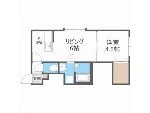 ストーリーI(1LDK/3階)の間取り写真