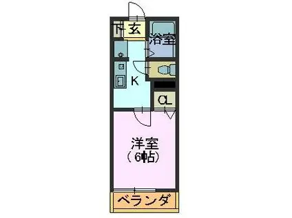 コスモ本山(1K/1階)の間取り写真