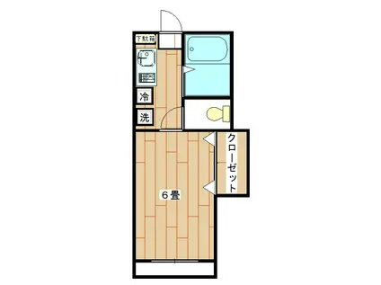 シティハウス幕張 家電付き・ネット込み AD(1K/1階)の間取り写真