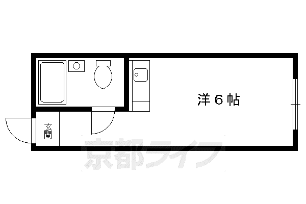 ファーストコート紫野(1K/3階)の間取り写真