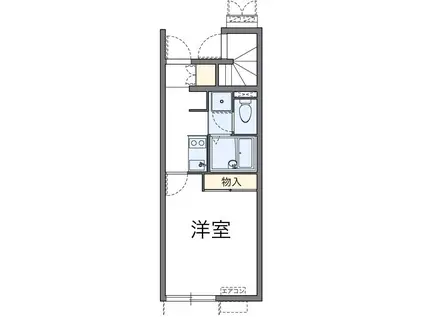 シャトレーII(1K/1階)の間取り写真