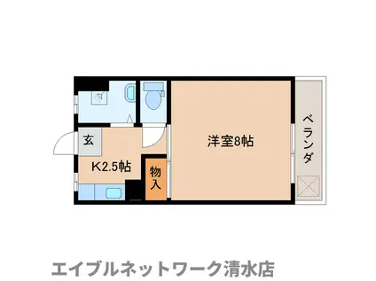 コーポ江湖I(1K/2階)の間取り写真