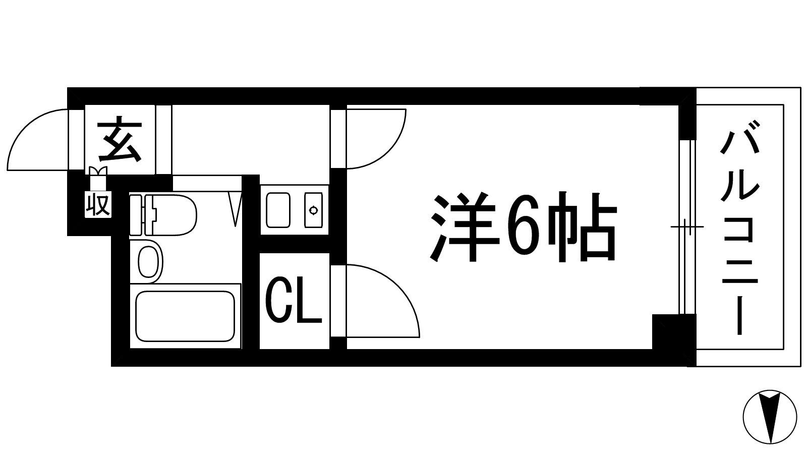 メゾン岸本(1K/4階)の間取り写真