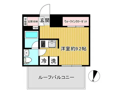 SHOKEN RESIDENCE川崎生田(ワンルーム/4階)の間取り写真