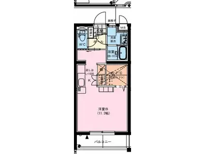 IL LUME CHIARO(1K/1階)の間取り写真