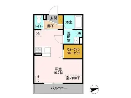 ロイヤルメゾン久喜(ワンルーム/3階)の間取り写真
