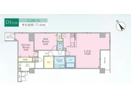 KASUGA TERRACE(2LDK/2階)の間取り写真